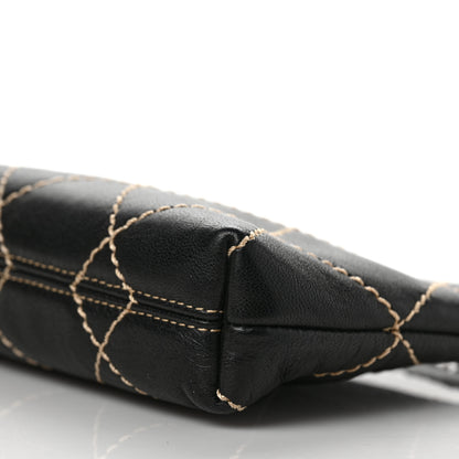 Chanel Lambskin Surpique Stitch Pochette Black 8 of 8