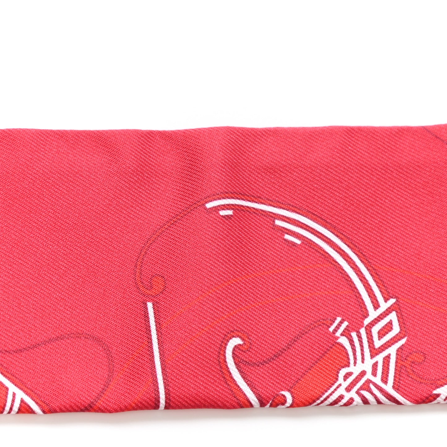 Silk Ex-Libris Twilly Fuchsia Rouge White