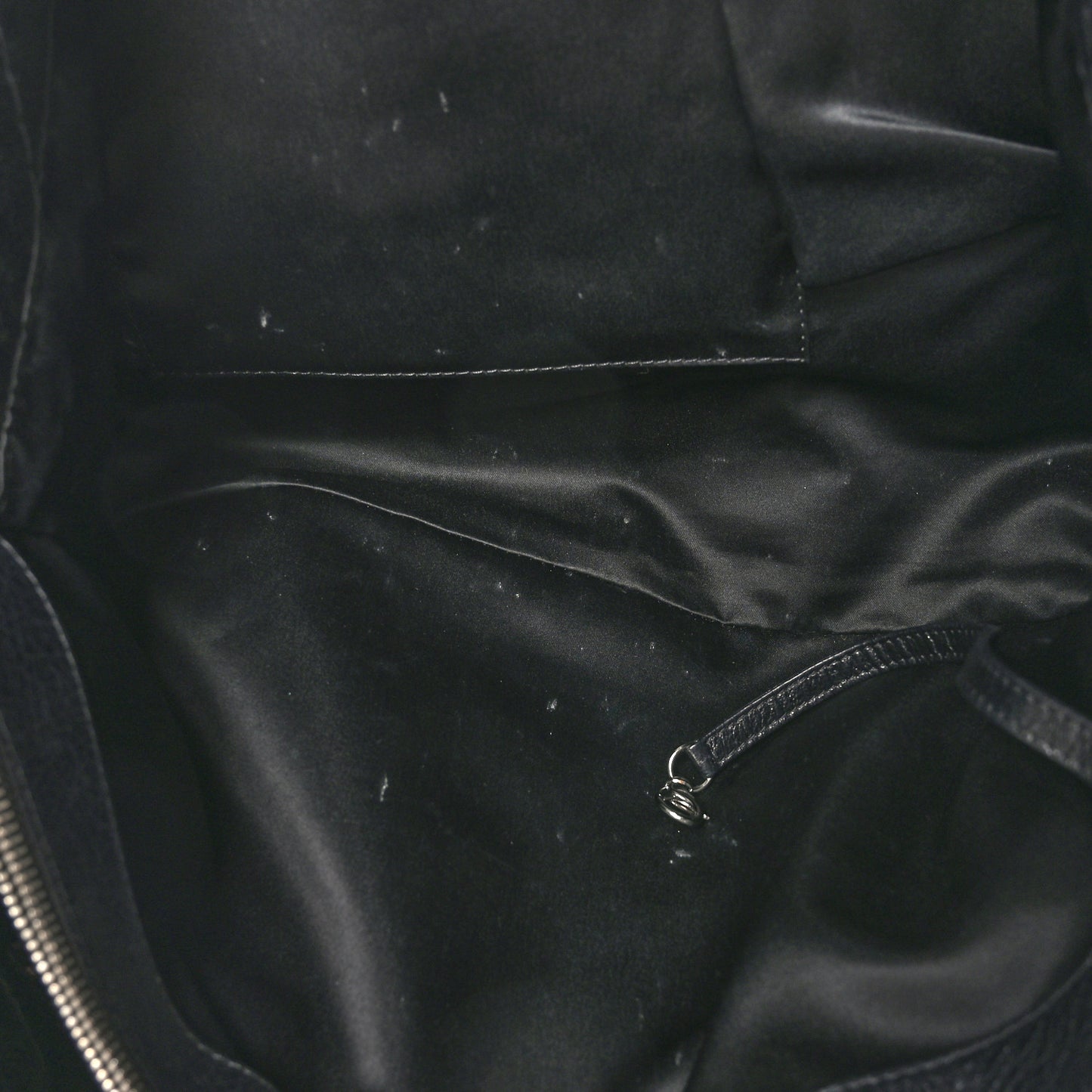 Glazed Calfskin Large On The Road Tote Black