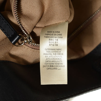 Burberry Canvas Mega Check Medium Traveler Tote Black 6 of 11