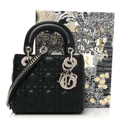 Christian Dior Lambskin Cannage Mini Lady Dior Black 12 of 12