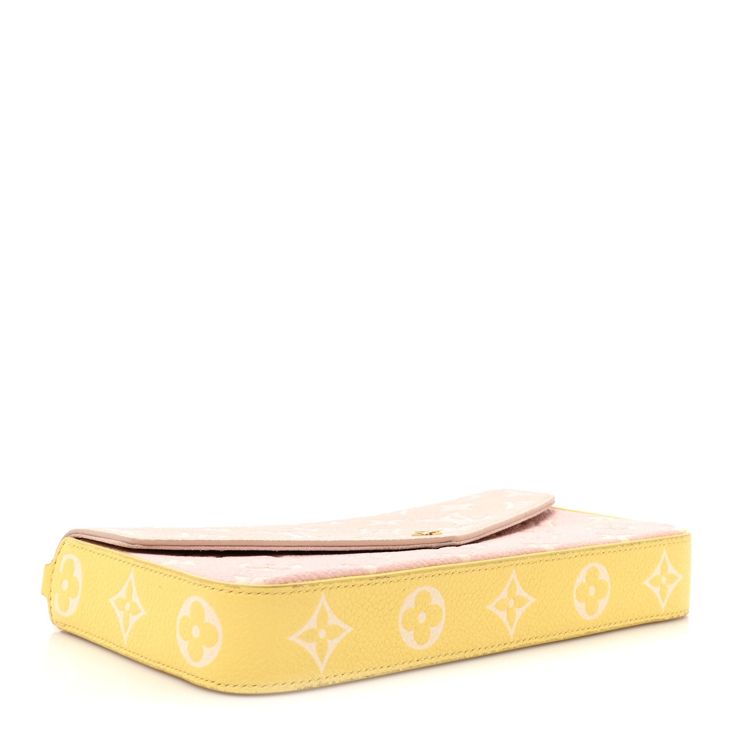 Louis Vuitton Empreinte Spring in the City Felicie Pochette Chain Wallet Pink Beige Yellow 5 of 15