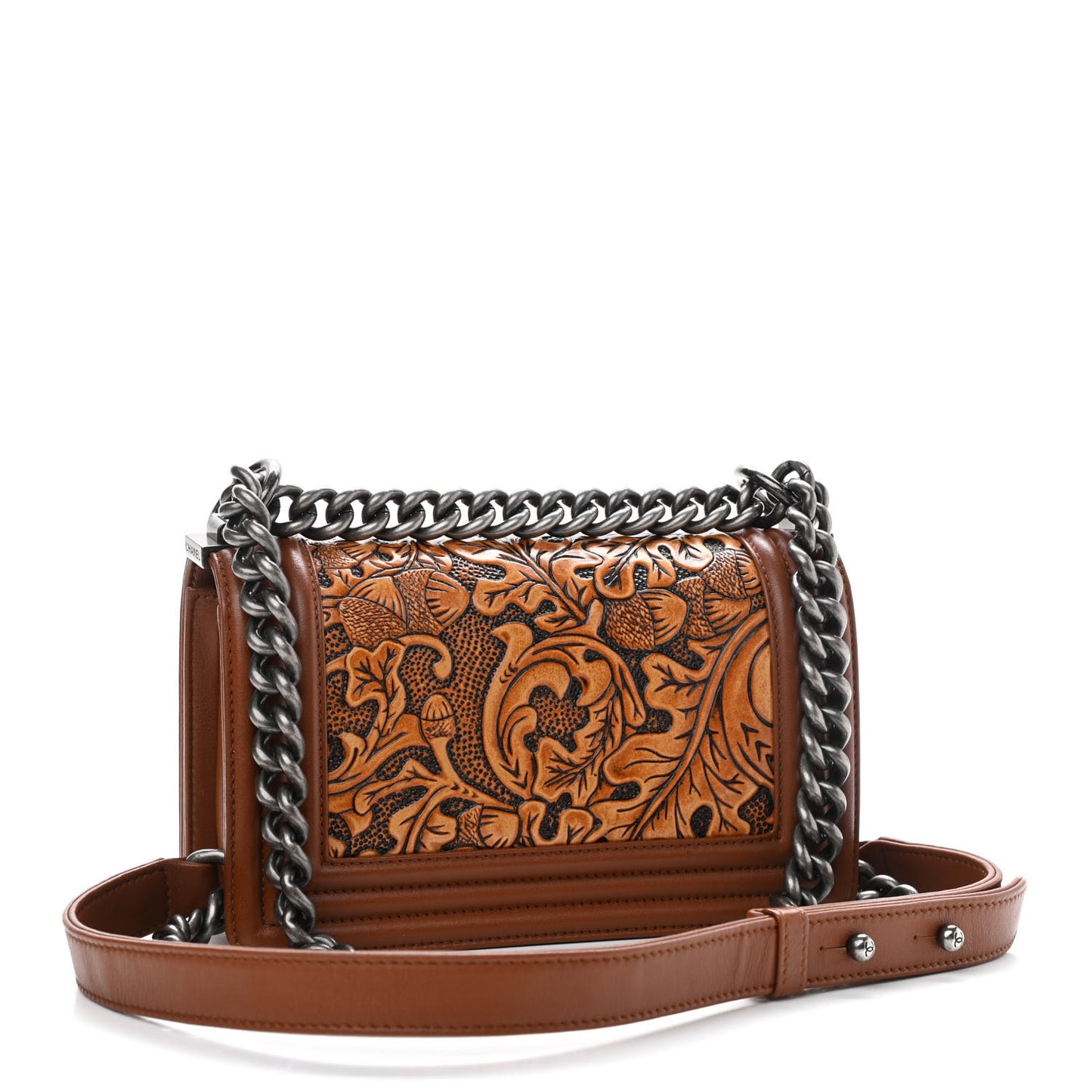 Calfskin Embossed Small Cordoba Boy Flap Brown