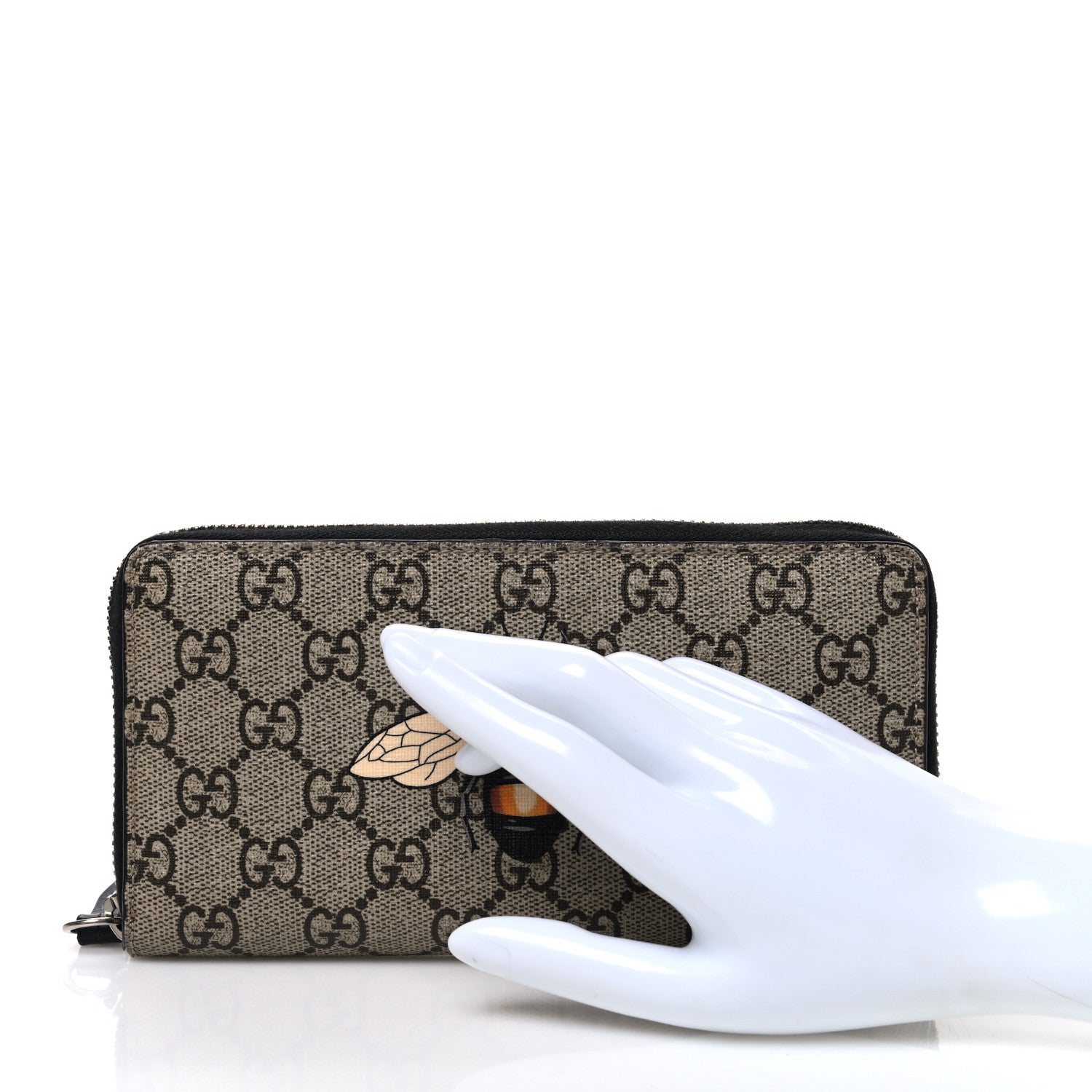 Gucci GG Supreme Monogram Bee Zip Around Wallet 1988175 – FASHIONPHILE