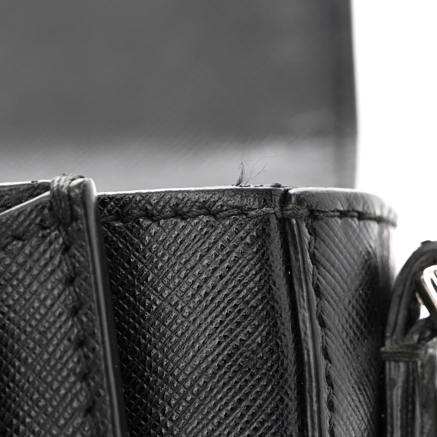 Saffiano Sandrine Shoulder Bag Black
