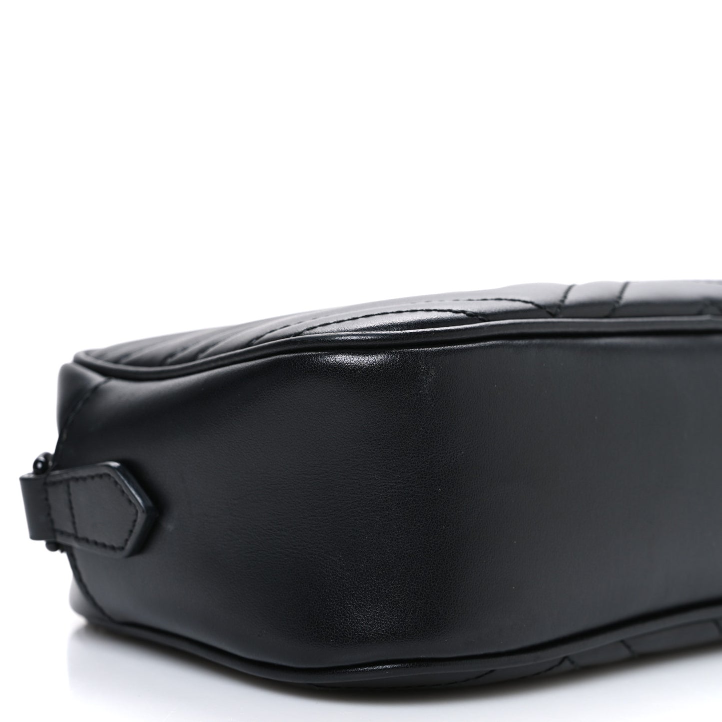 Calfskin Matelasse Monochrome Small GG Marmont Chain Shoulder Bag Black
