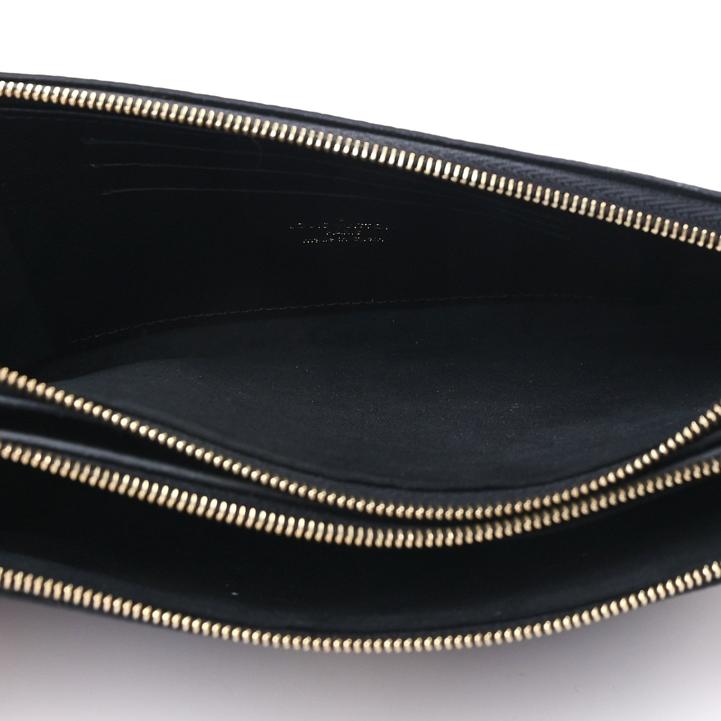 Empreinte Monogram Giant Double Zip Pochette Black Cream