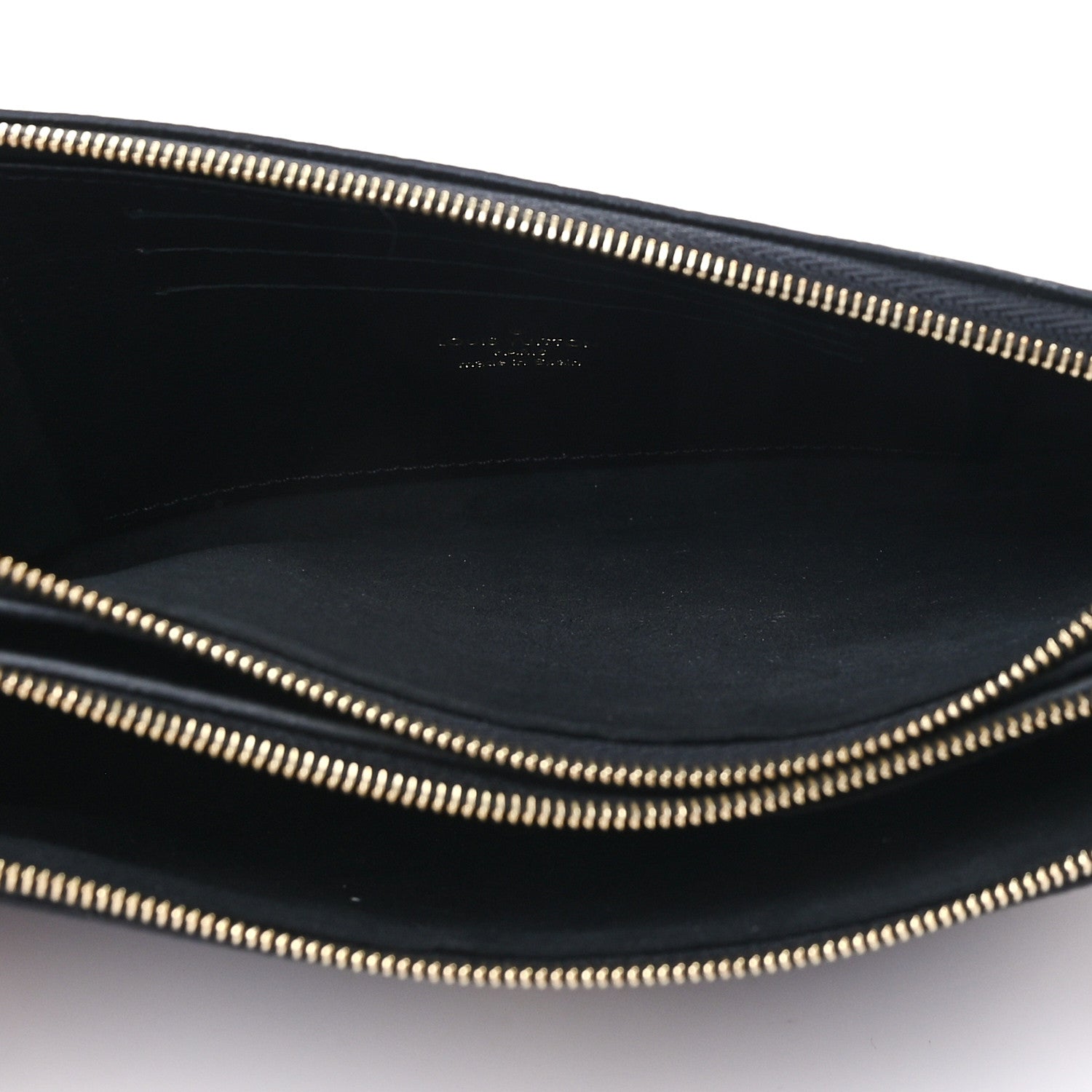 Louis Vuitton Empreinte Monogram Giant Double Zip Pochette Black Cream 5 of 9