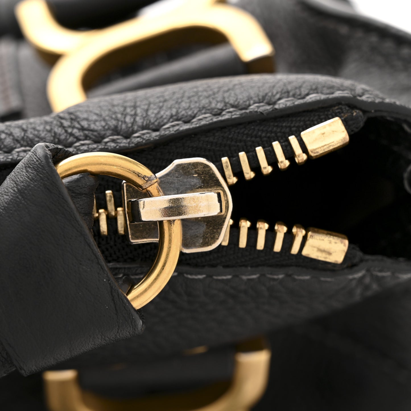 Calfskin Medium Marcie Satchel Black