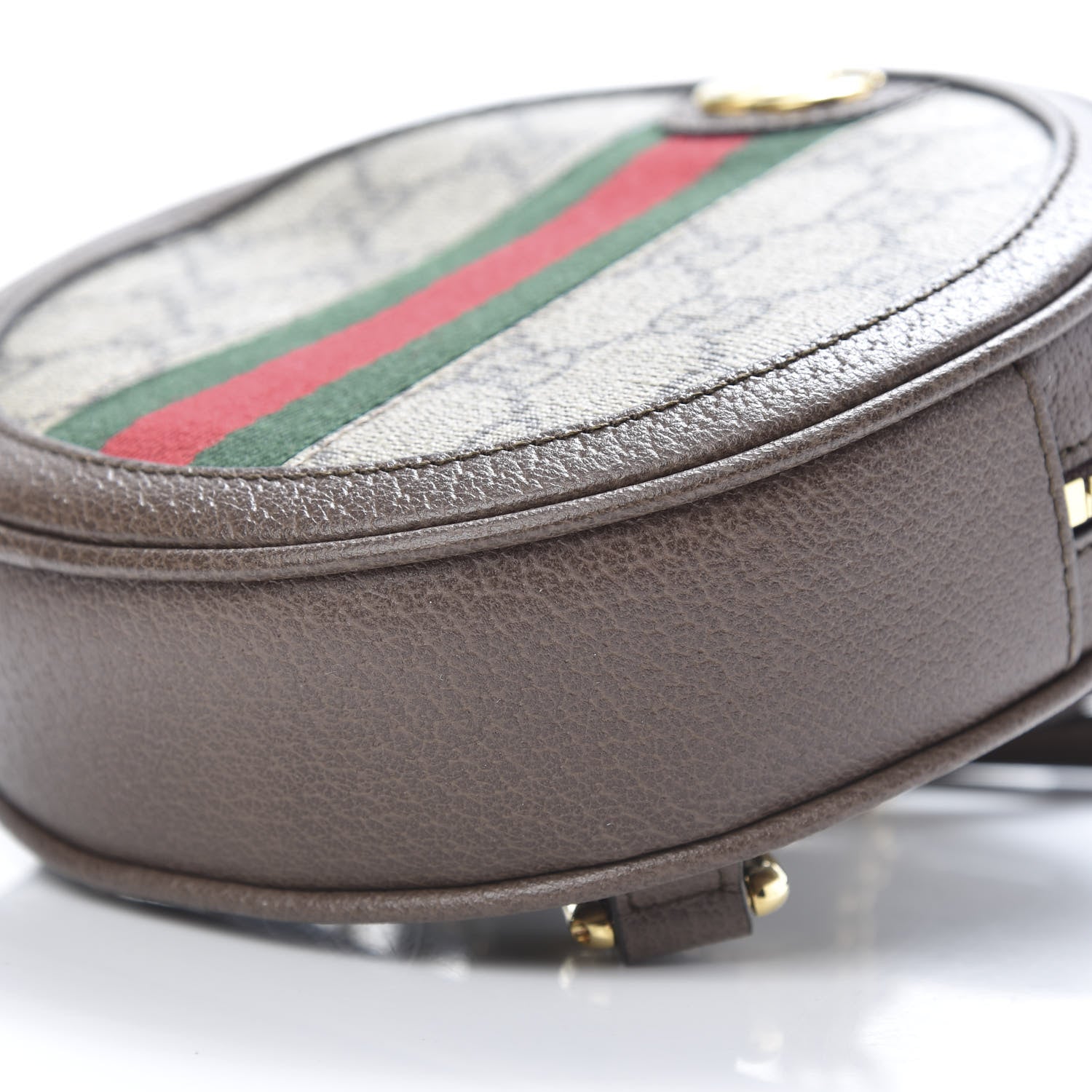 Gucci GG Supreme Monogram Web Mini Ophidia Round Backpack Brown 9 of 10