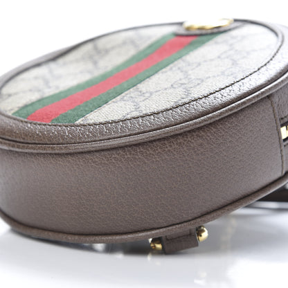 Gucci GG Supreme Monogram Web Mini Ophidia Round Backpack Brown 9 of 10