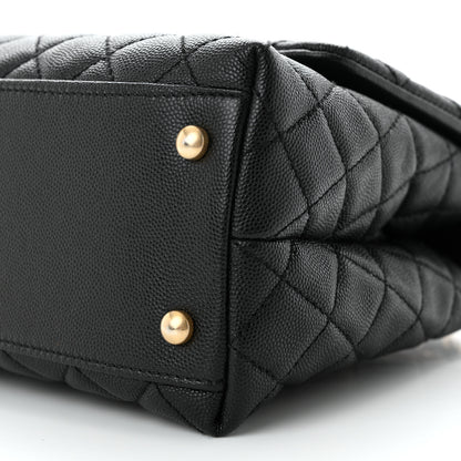 Chanel Caviar Lizard Quilted Small Coco Handle Flap Black 11 of 12