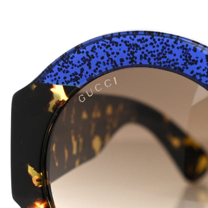 Gucci Acetate Round GG0084S Sunglasses Glitter Blue Multi 5 of 8