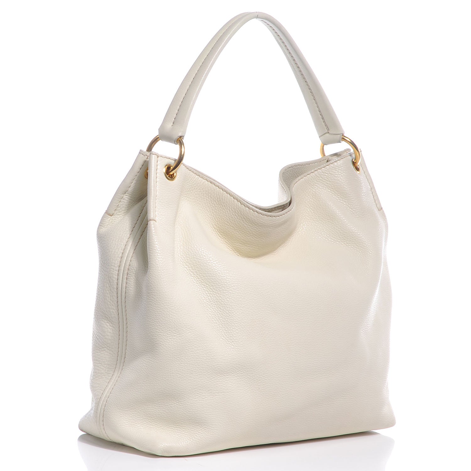 Prada Vitello Daino Sacca Hobo Bianco 3 of 9