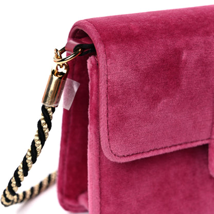 Gucci Velvet Crystal Square G Shoulder Bag Light Raspberry Rose 15 of 16
