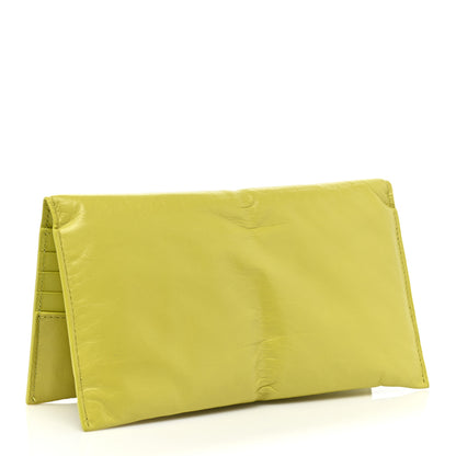 Bottega Veneta Nappa Bi-Fold Continental Wallet Kiwi Gold 3 of 9