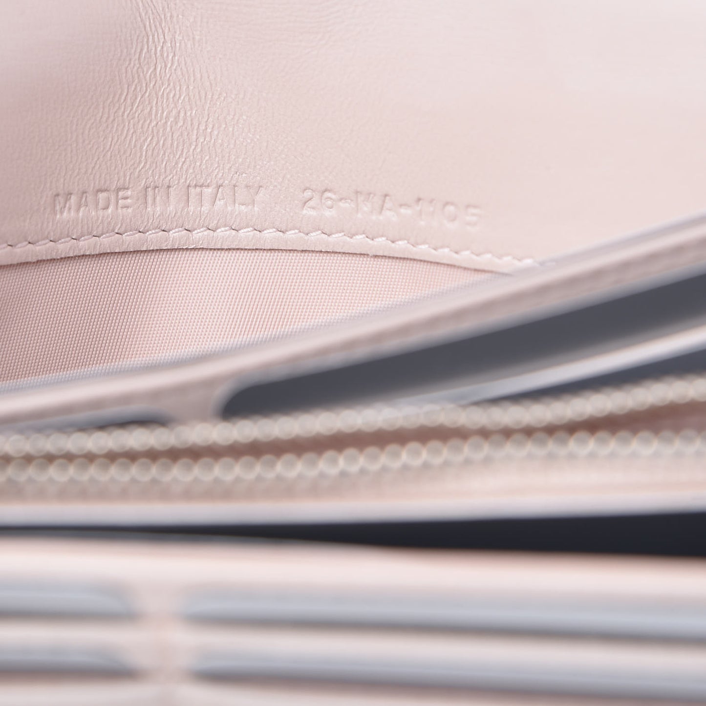 Grained Calfskin Diorama Croisiere Chain Wallet Rose Poudre