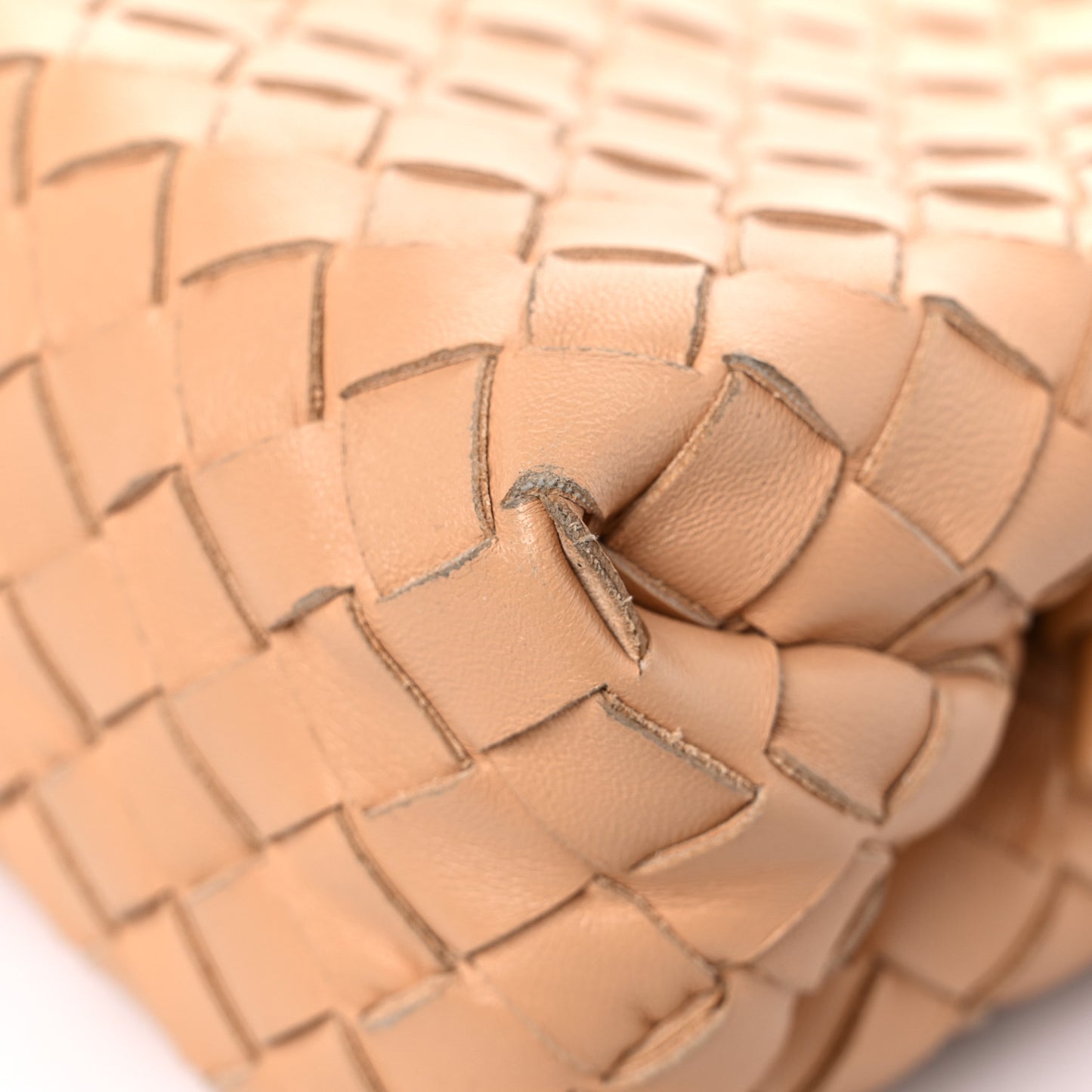 Nappa Intrecciato Small Loop Camera Bag Almond