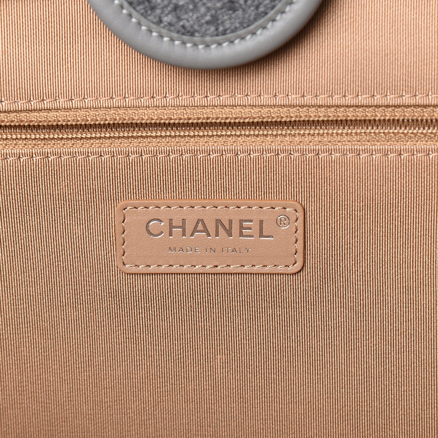 Wool Felt Large Deauville Tote Grey Beige