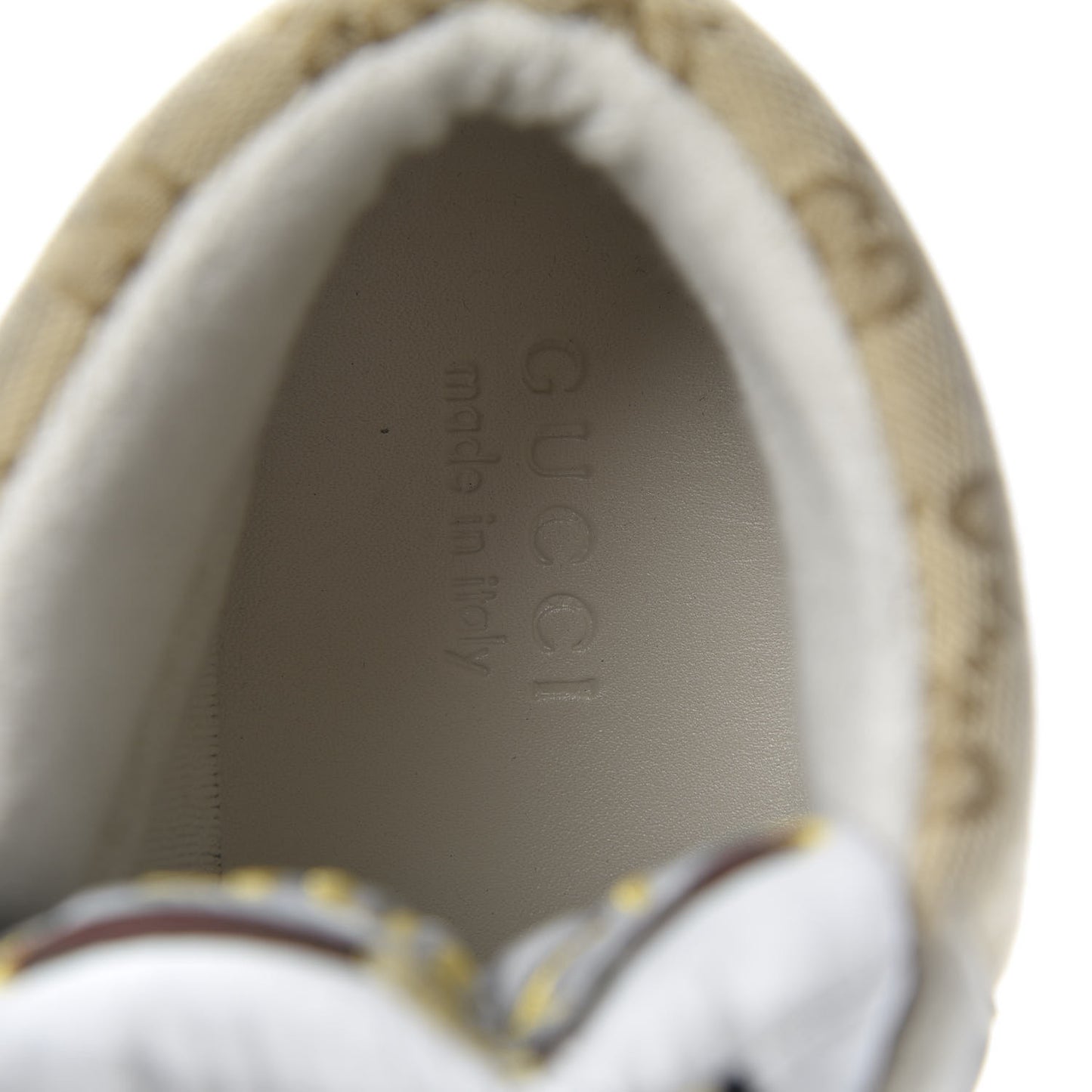 GG Monogram Nubuck Web Mens Screener High Top Sneakers 8.5 New Sand Dusty Milk Vintage Green