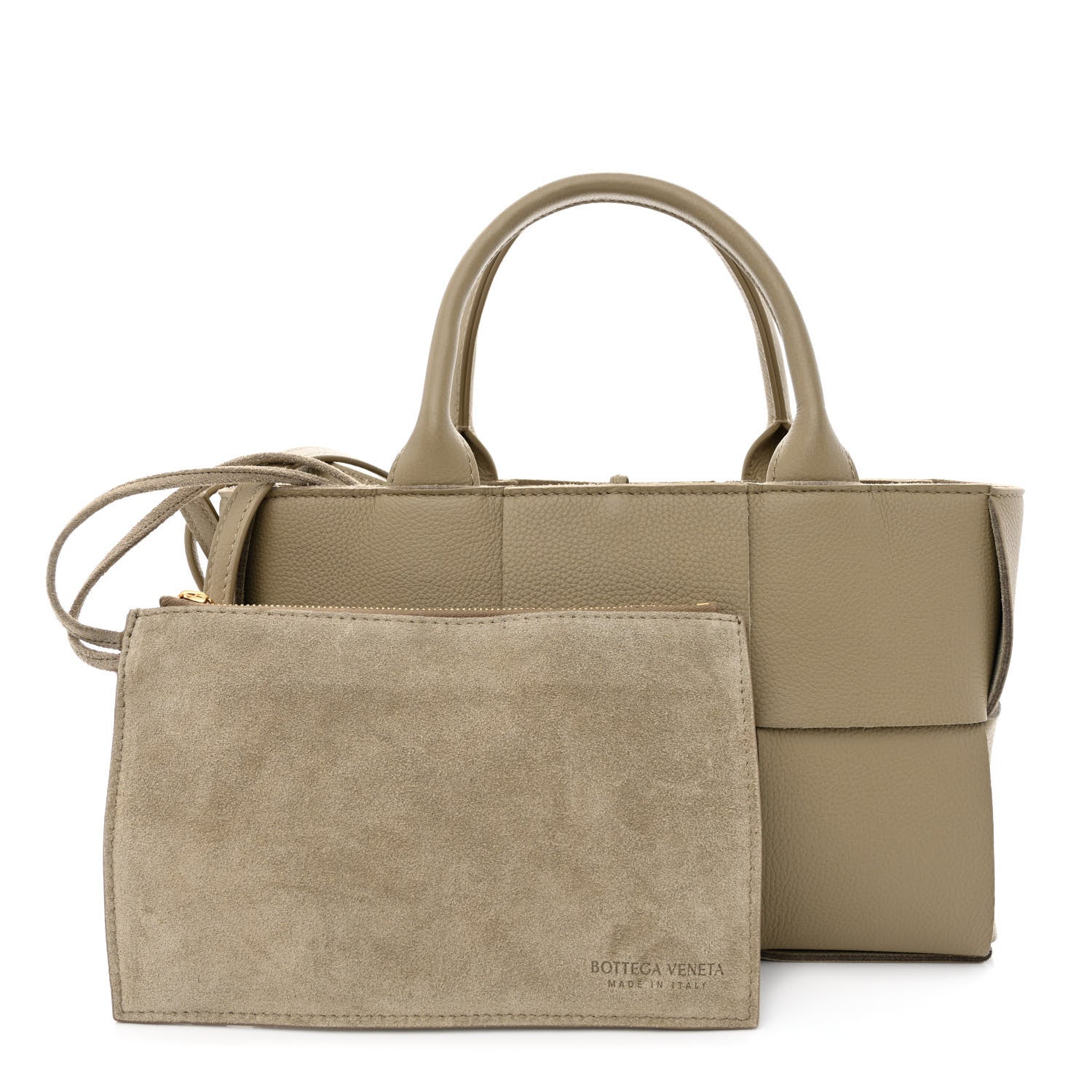 Bottega Veneta Nappa Maxi Intreccio Mini Arco Tote Taupe 1 of 12