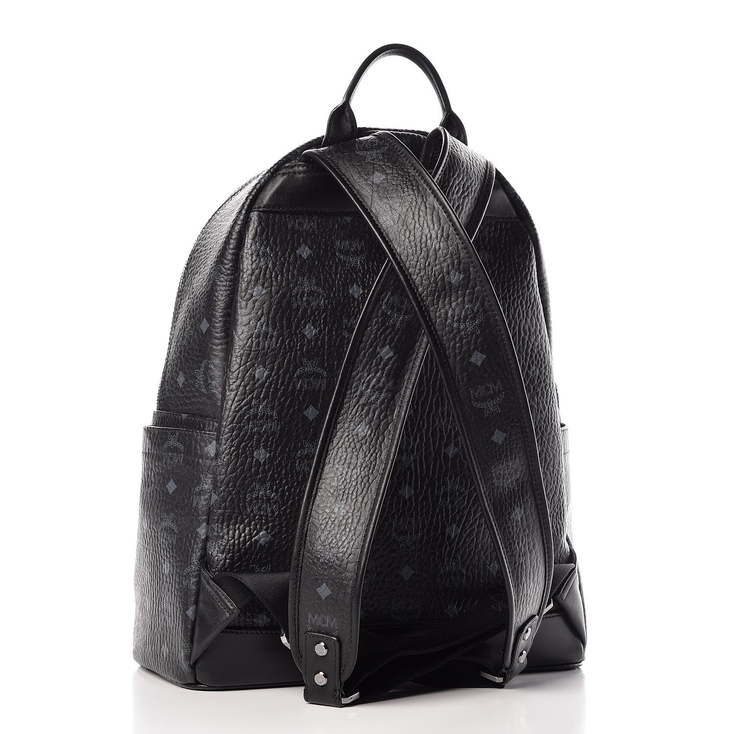 MCM Visetos Medium Stark Backpack Black 3 of 8