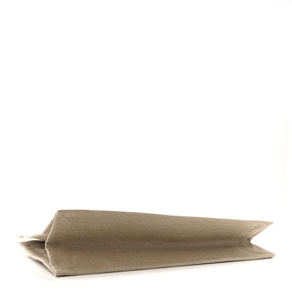 Saint Laurent Linen Calfskin Rive Gauche Tote Greggio Natural 4 of 13