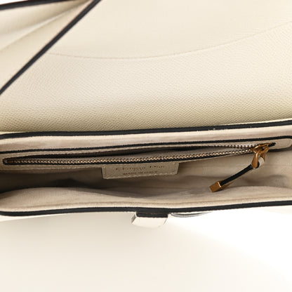 Christian Dior Grained Calfskin Saddle Bag White 4 of 10