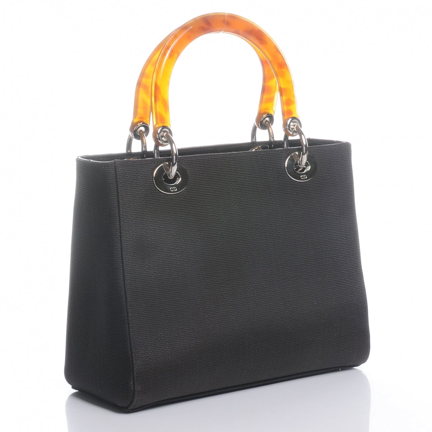 Canvas Medium Lady Dior Dark Brown