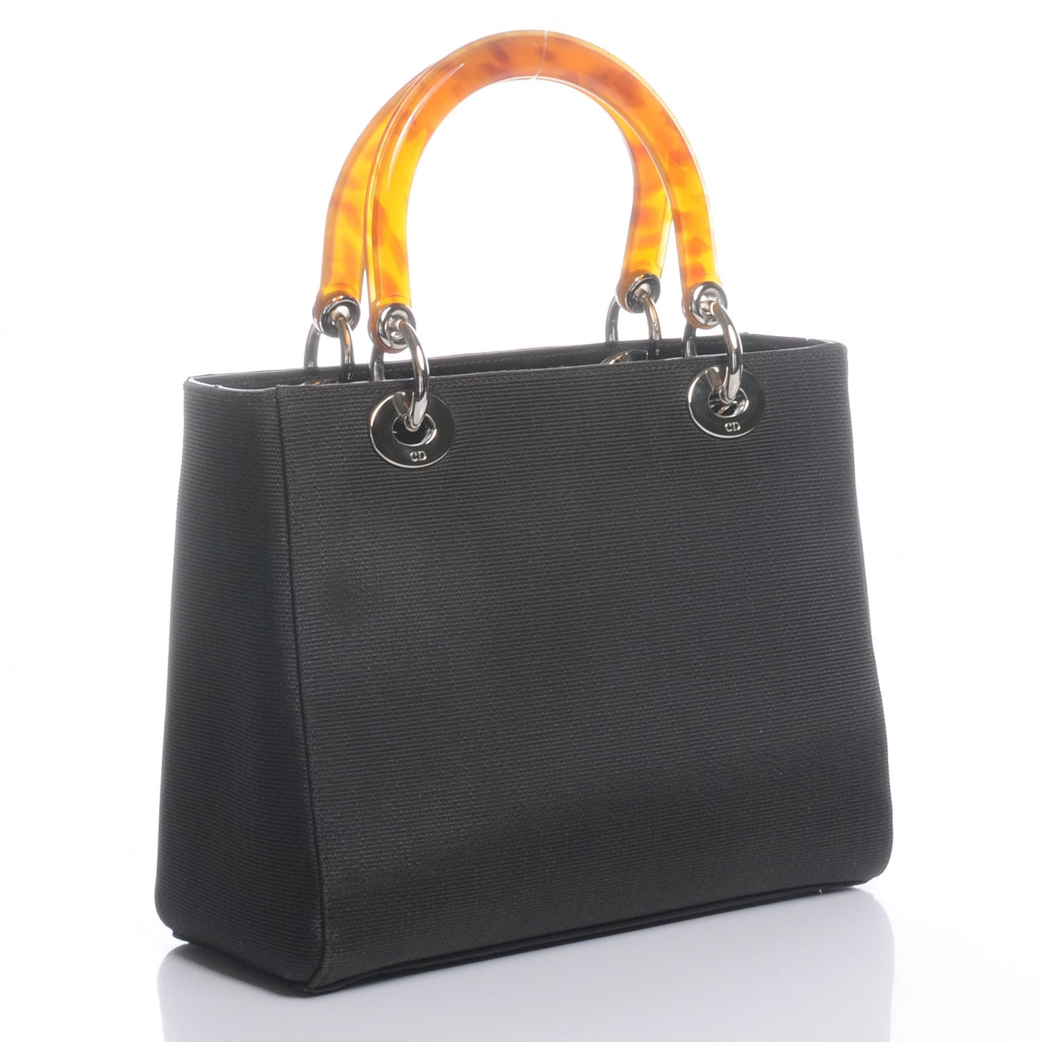 Christian Dior Canvas Medium Lady Dior Dark Brown 4 of 9