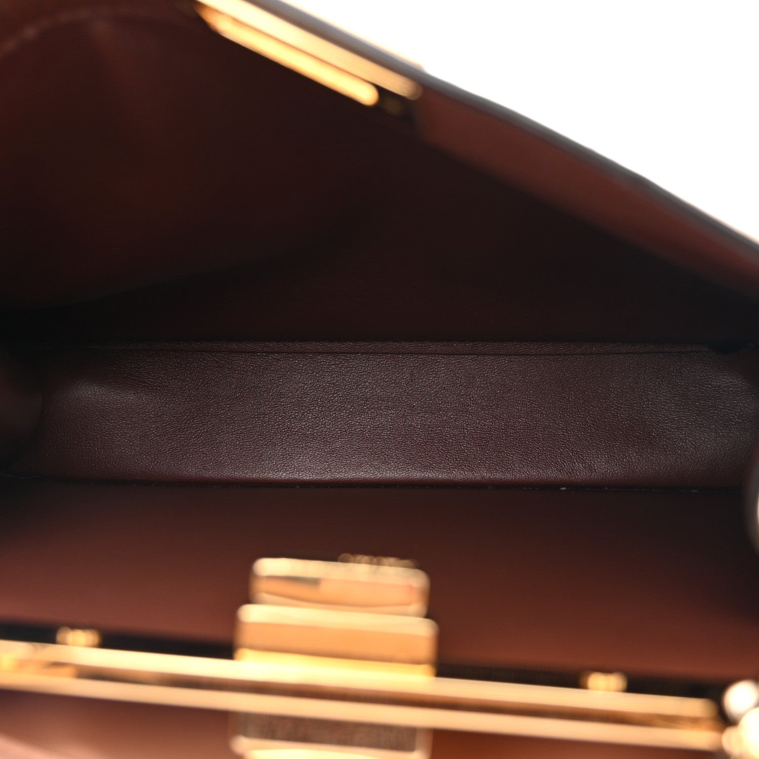 Fendi Vitello Seta Nappa Bi-Color Small Peekaboo I SEE U Satchel Miele Scuro Light Rose Ghianda 5 of 10