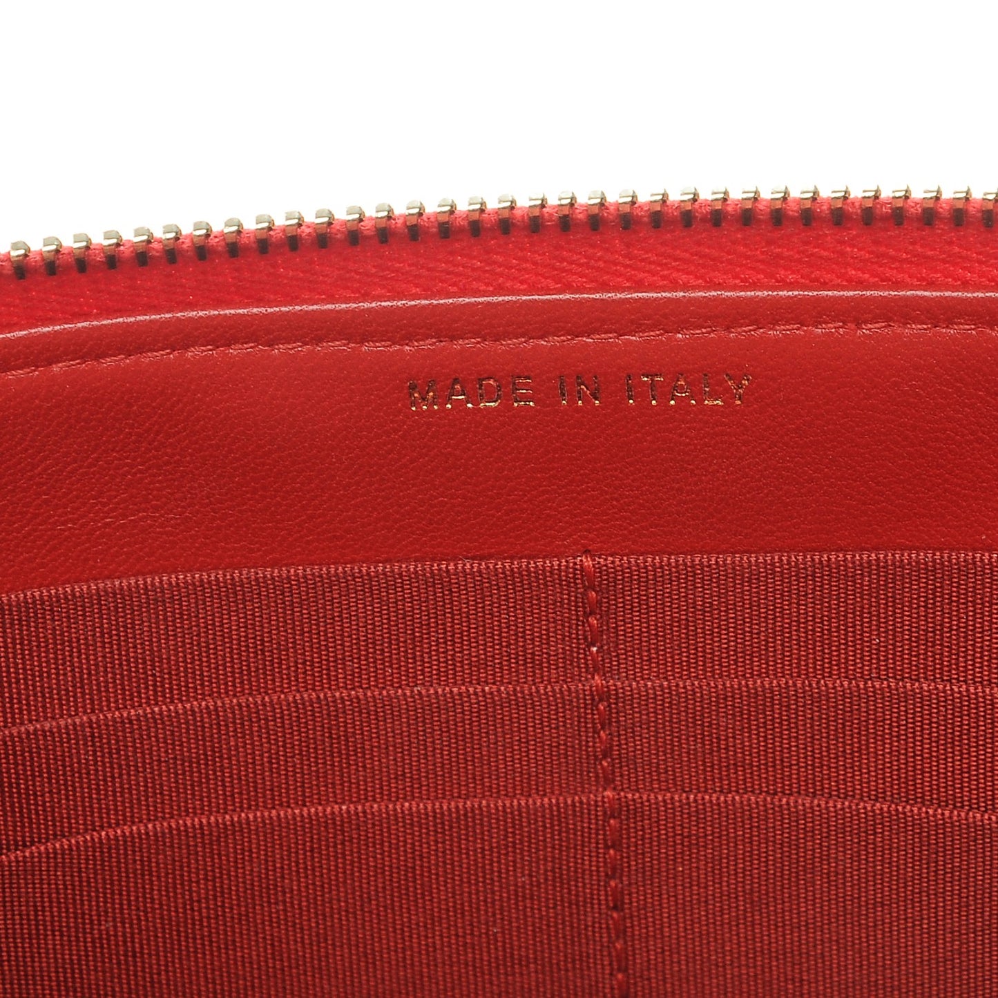 Lambskin Quilted Small Zipped Boy Pouch Red