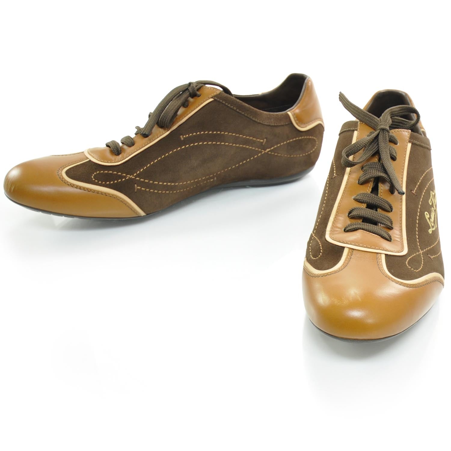 Louis Vuitton Suede Sneakers 9.5 Brown 1 of 7