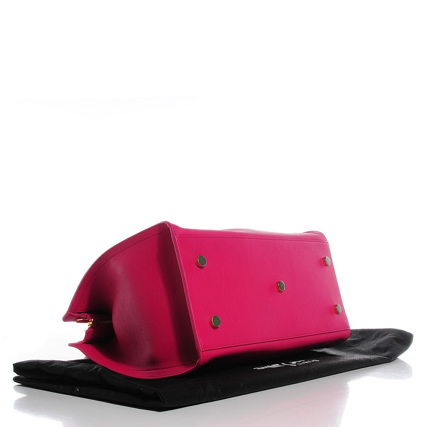 Calfskin Small Monogram Cabas Lipstick Fuchsia