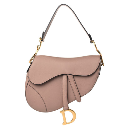 Christian Dior Grained Calfskin Saddle Bag Pink 1 of 9
