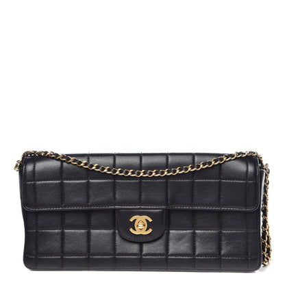 Chanel Lambskin East West Chocolate Bar Flap Black 1 of 10