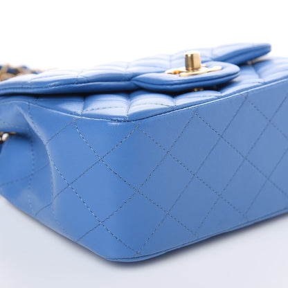 Chanel Lambskin Quilted Mini Square Flap Blue 8 of 10