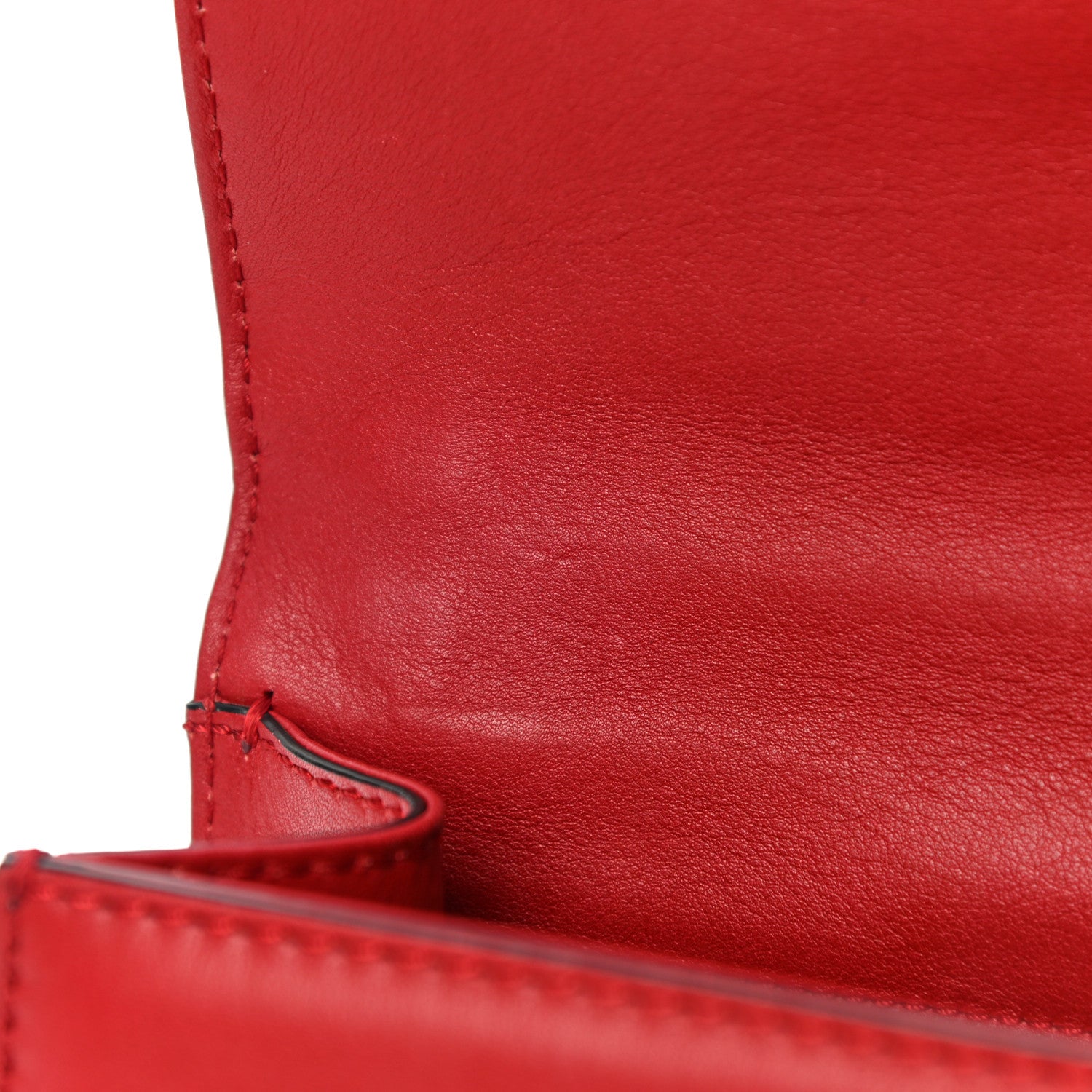 Valentino Garavani Vitello Medium Glam Lock Rockstud Flap Red 15 of 21