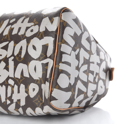 Louis Vuitton Monogram Graffiti Speedy 30 Silver 18 of 26