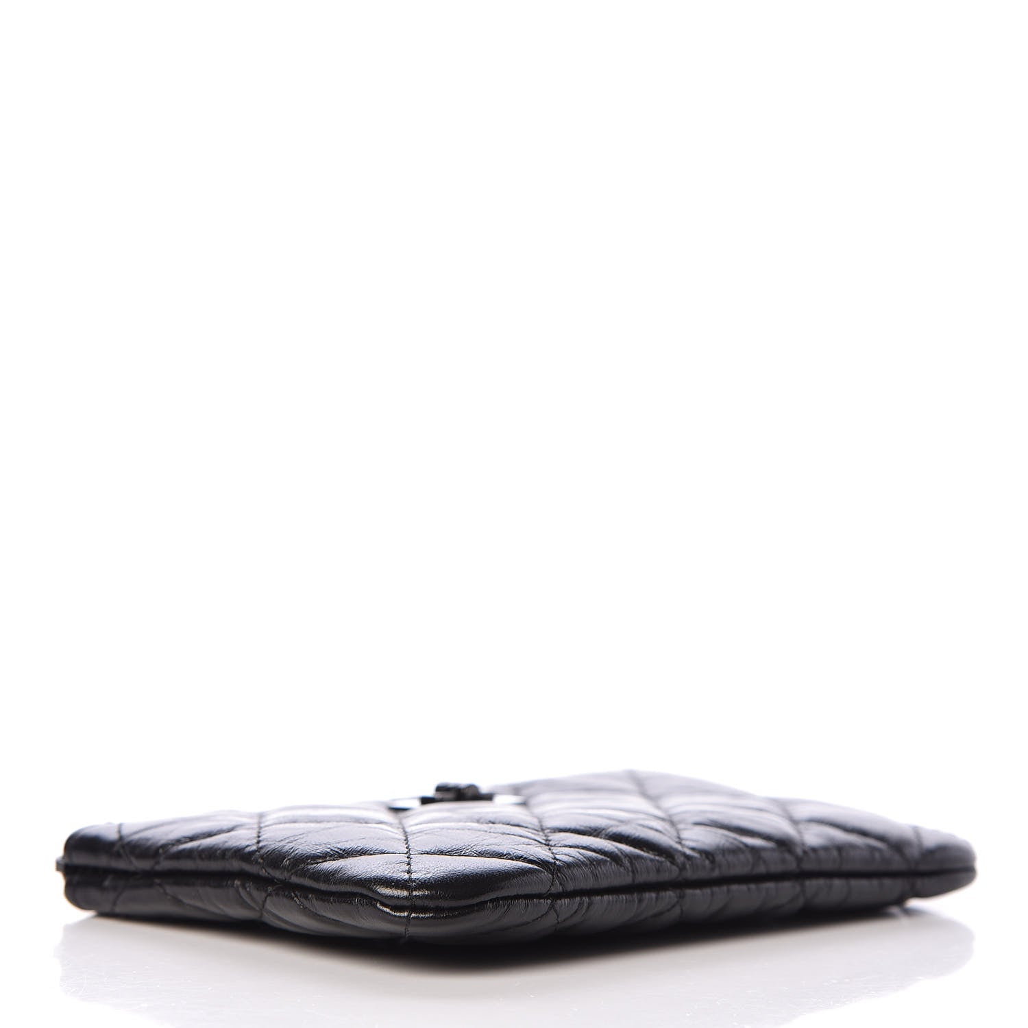 Chanel Aged Calfskin Quilted Reissue Cosmetic Case Black 4 of 8