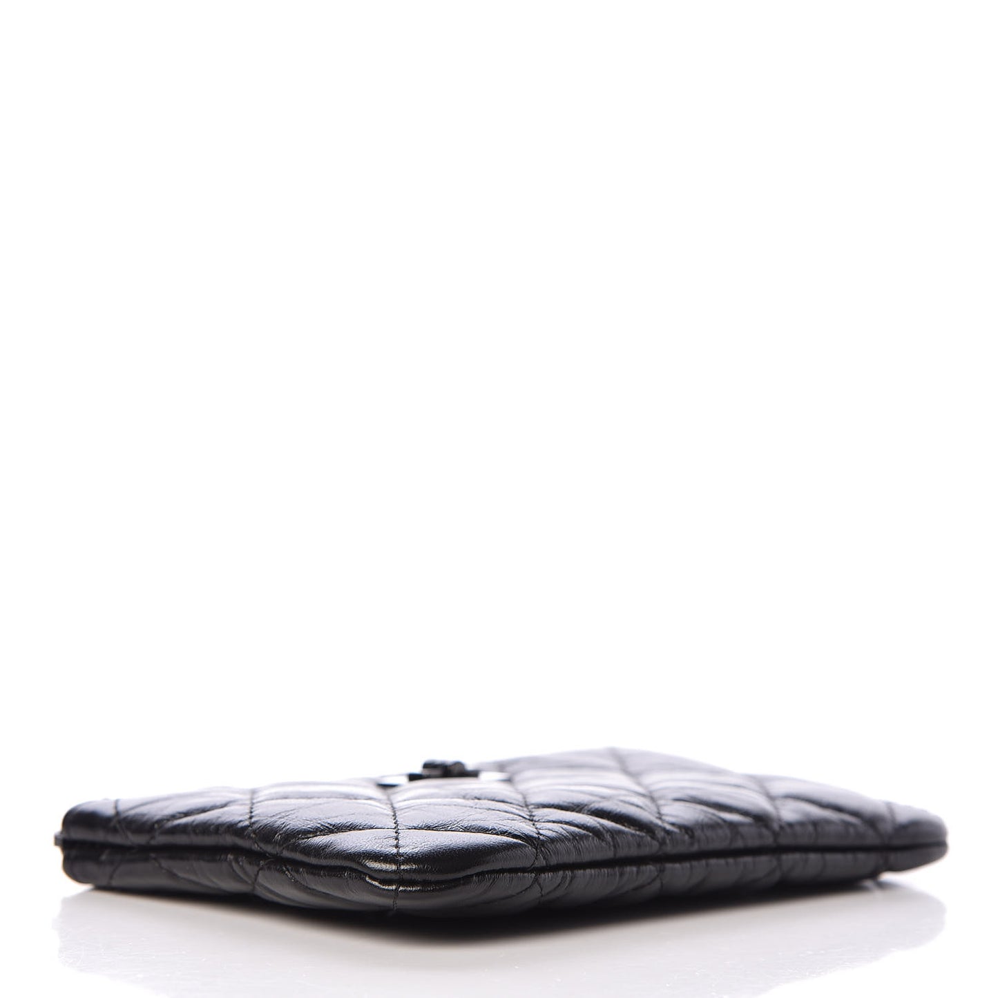 Aged Calfskin Quilted Reissue Cosmetic Case Black