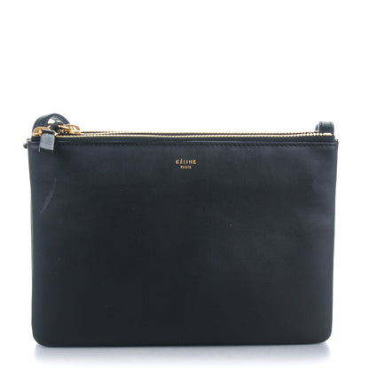 Celine Lambskin Small Trio Crossbody Bag Black 1 of 8
