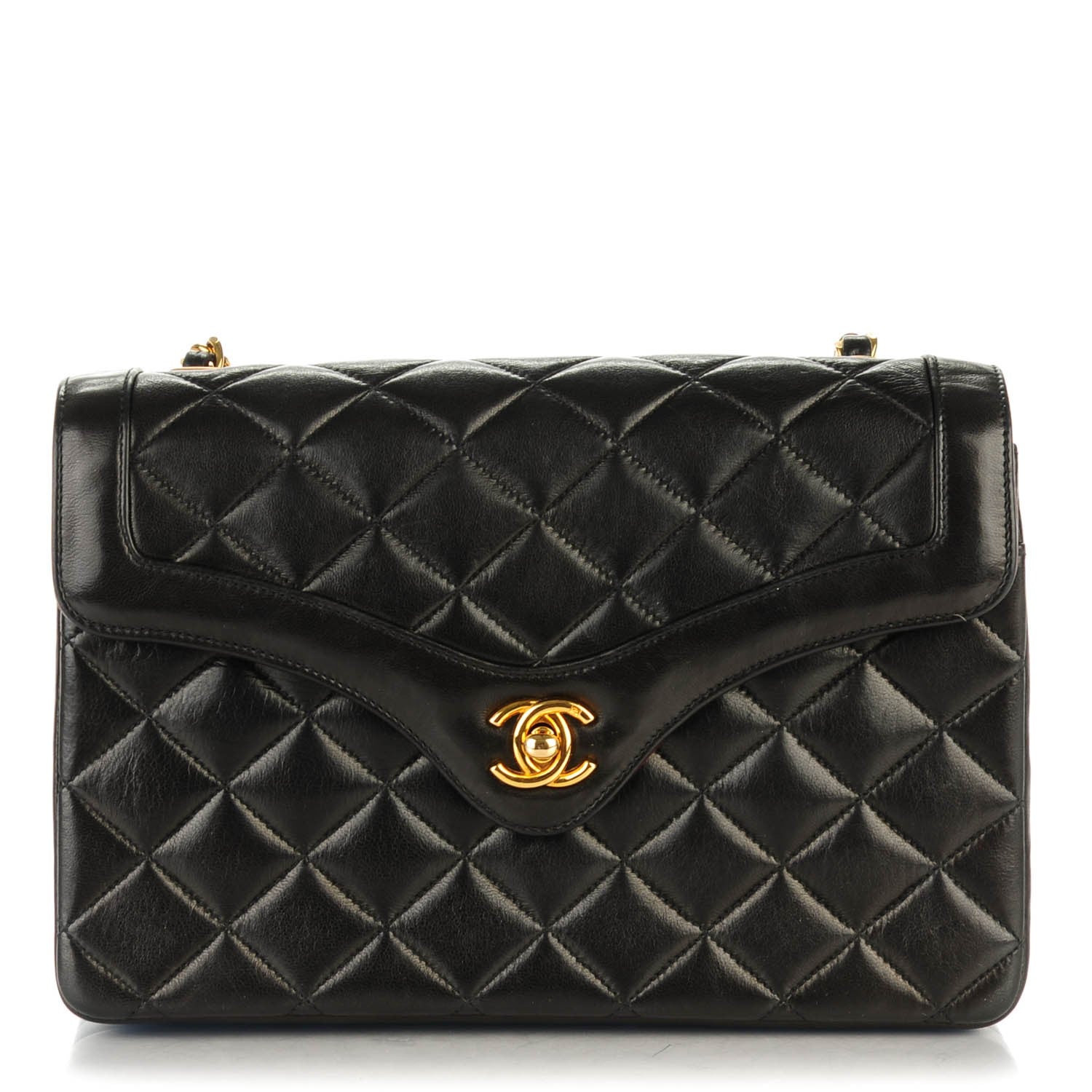 Chanel Lambskin Quilted Small Single Flap Black 1 of 8