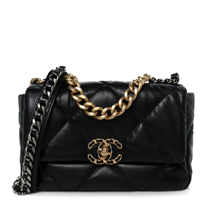Chanel Lambskin Quilted Medium Chanel 19 Flap Black 1 of 11