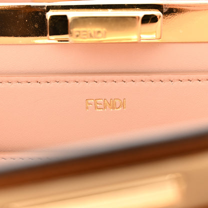 Fendi Vitello Seta Shiny Nappa Medium Peekaboo I SEE U Satchel Brandy Light Rose 7 of 10