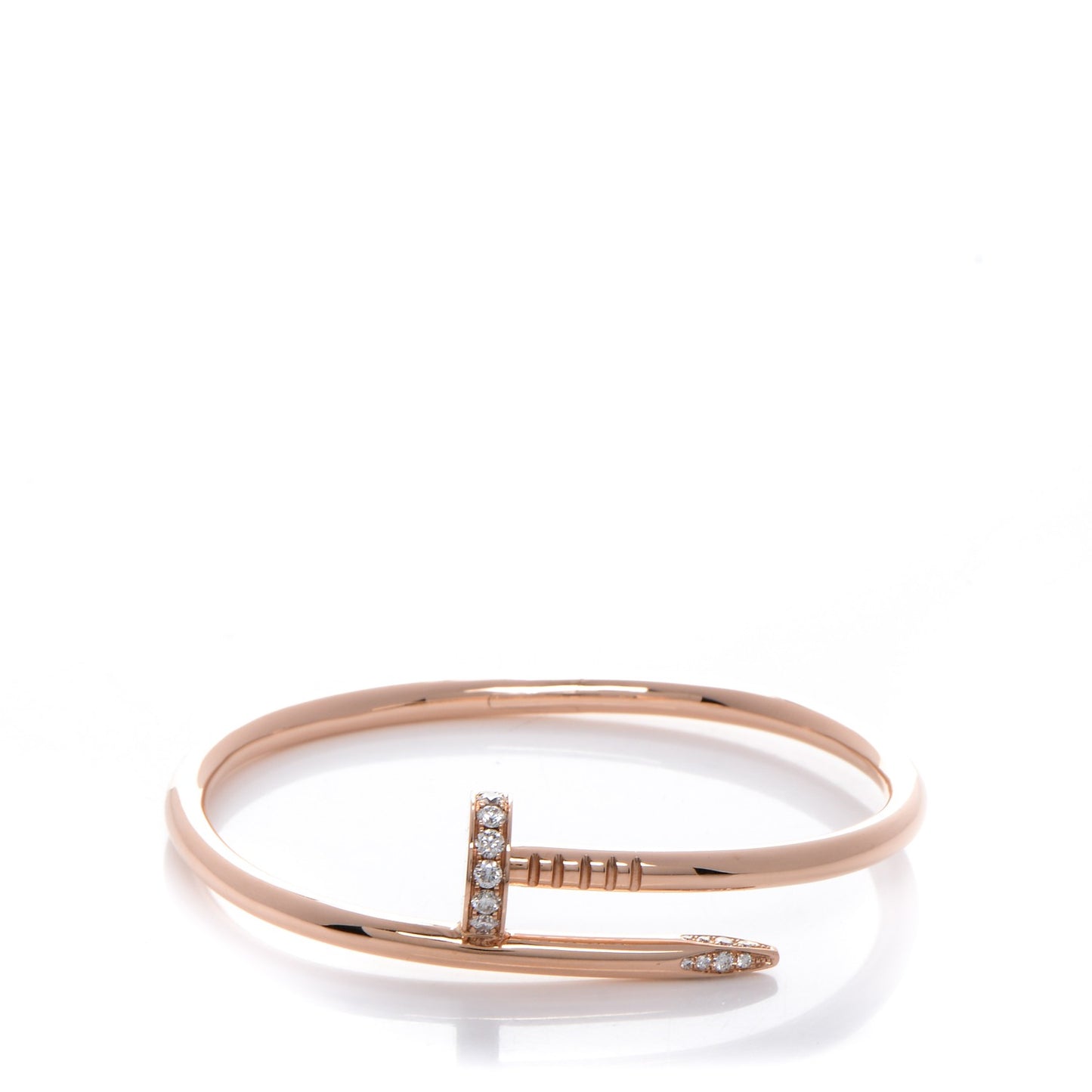 18K Pink Gold Diamond Juste Un Clou Bracelet 16