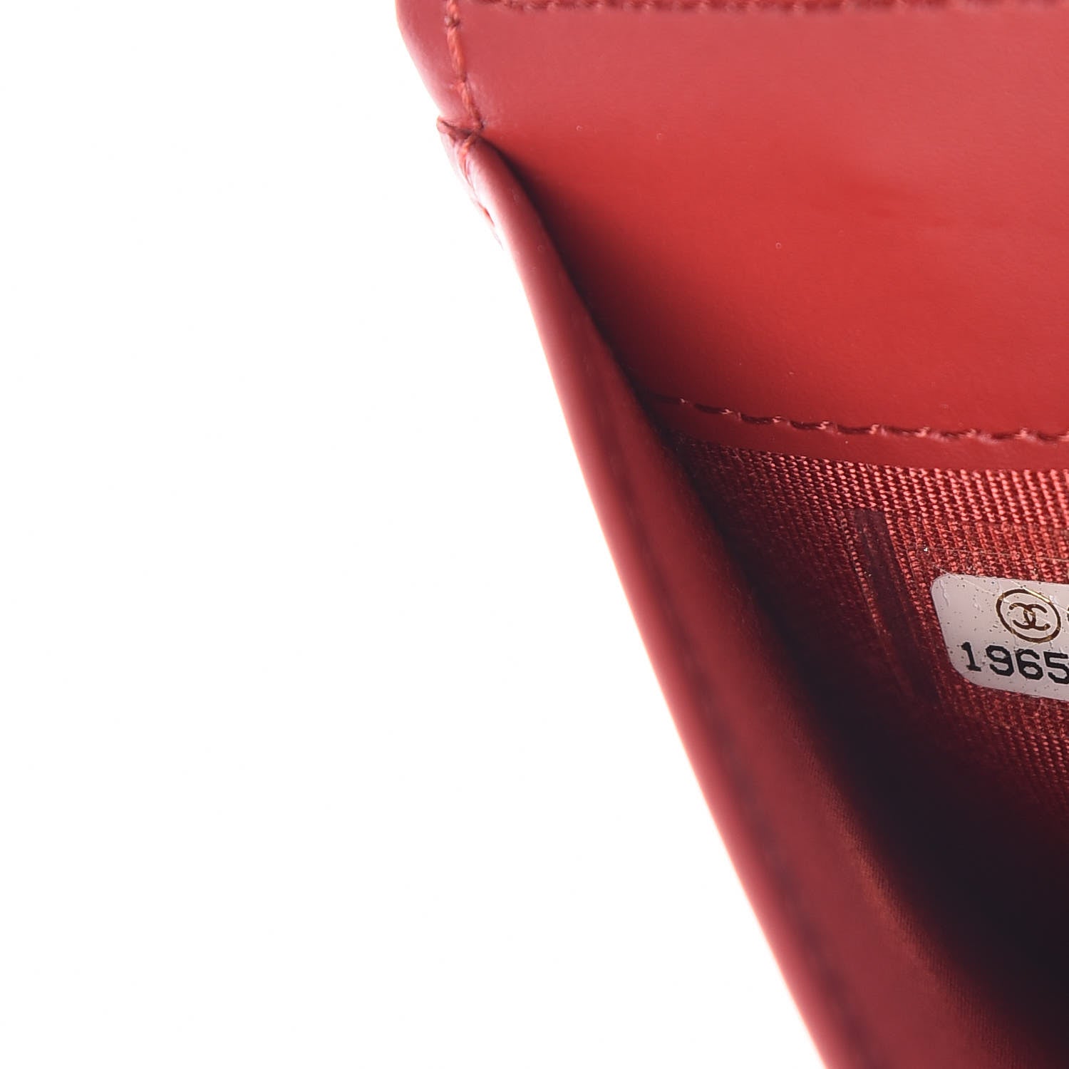 Chanel Caviar Quilted Yen Wallet Red 8 of 9