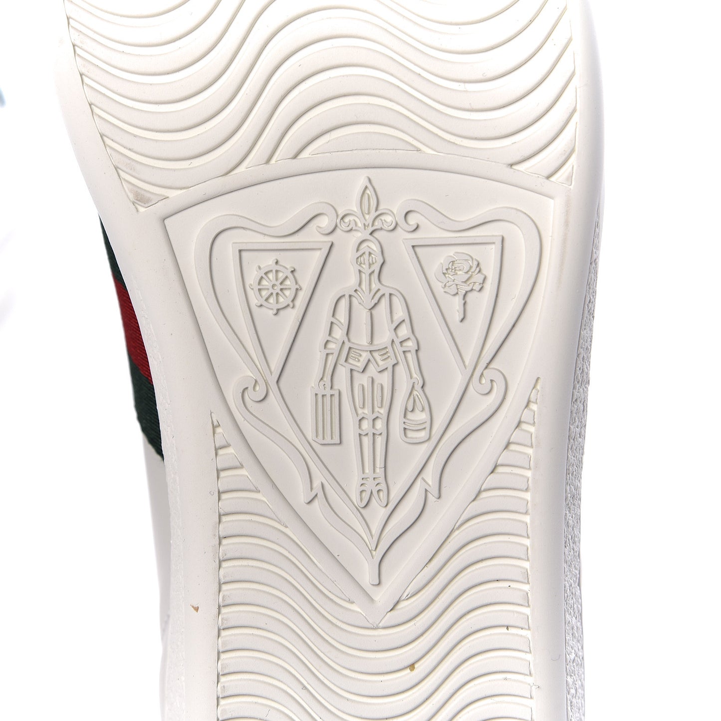 Calfskin Ayers Bee Embroidered Womens Ace Sneakers 34 White Green