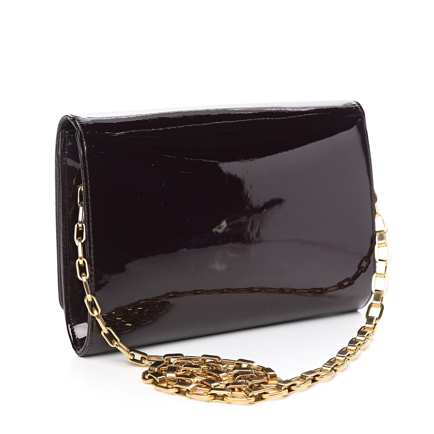 Louis Vuitton Patent Chain Louise GM Amarante 3 of 11