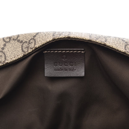 Gucci GG Supreme Monogram Selleria Calfskin Messenger Diaper Bag Beige Ebony Cocoa Dark Chocolate 7 of 13
